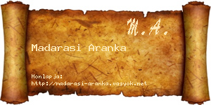 Madarasi Aranka névjegykártya