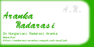 aranka madarasi business card